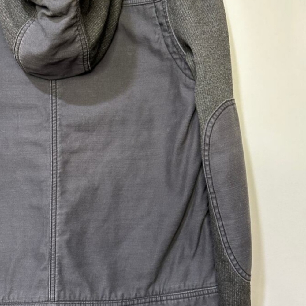 Free People Multi-color Hooded Jacket Zipper Snap Front Size Medium EUC - Picture 11 of 13
